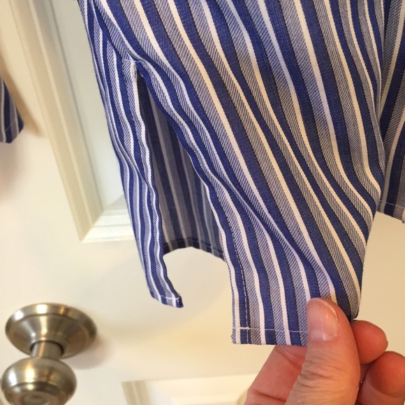 Foxcroft 14 Wrinkle Free stripe Button down - Picture 3 of 3